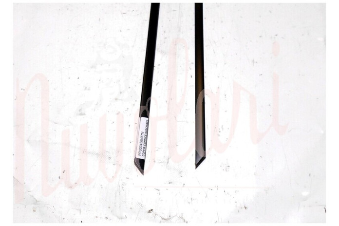 COPPIA CORNICE RASCHIAVETRO ESTERNO PORTA (COMPLETA NERA)