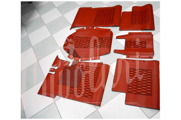 SOPRA TAPPETI ROSSI NERI 6 PEZZI