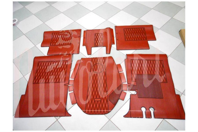 SOPRA TAPPETI ROSSI NERI 6 PEZZI