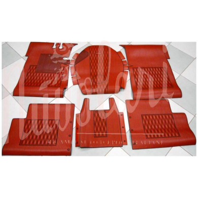 SOPRA TAPPETI ROSSI NERI 6 PEZZI