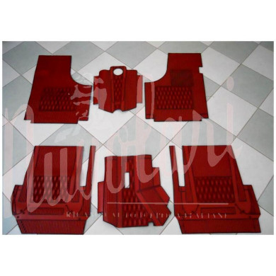 SOPRA TAPPETI ROSSI NERI 6 PEZZI