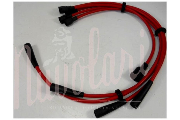 SERIE CAVI CANDELE ROSSI SILICONE ( BOBINA Cm 45)