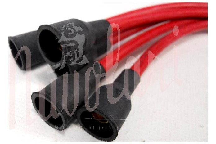 SERIE CAVI CANDELE ROSSI SILICONE ( BOBINA Cm 45)