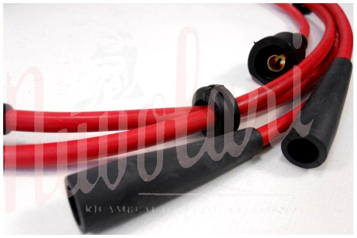 SERIE CAVI CANDELE ROSSI SILICONE ( BOBINA Cm 45)