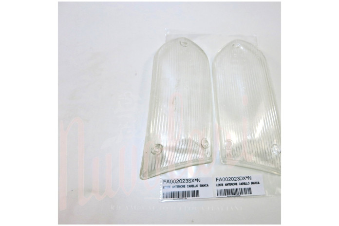 COPPIA LENTI FANALINI ANTERIORI CARELLO BIANCHI