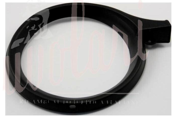 CORNICE FARO ANTERIORE PLASTICA NERA FORO VITE