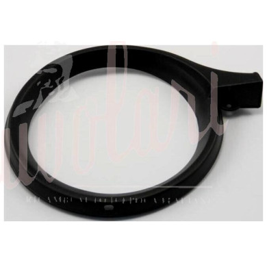 CORNICE FARO ANTERIORE PLASTICA NERA FORO VITE