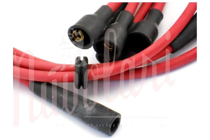 SERIE CAVI CANDELE ROSSI SILICONE (BOBINA Cm 100)