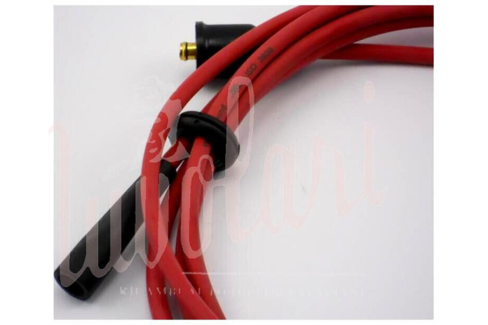 SERIE CAVI CANDELE ROSSI SILICONE (BOBINA Cm 100)