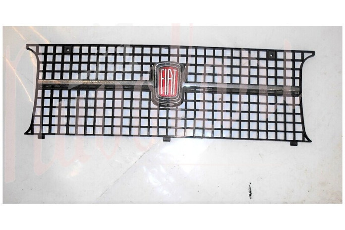 MASCHERINA ANTERIORE PLASTICA NERA (LOGO FIAT BAFFO)