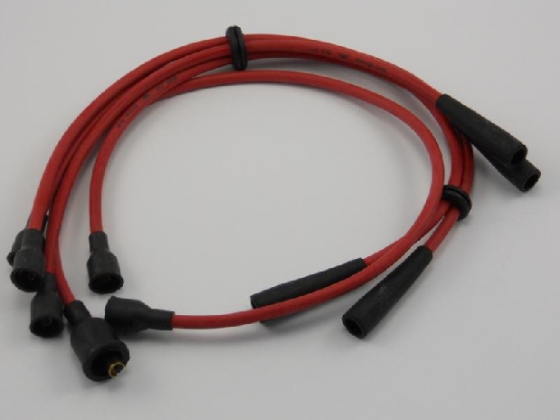 SERIE CAVI CANDELE ROSSI SILICONE PER LANCIA BETA MONTECARLO II°S 