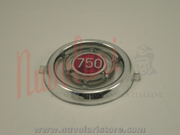FREGIO CENTRALE IN PLASTICA / PLASTIC CENTRAL LOGO FIAT 750 VIGNALE SPIDER