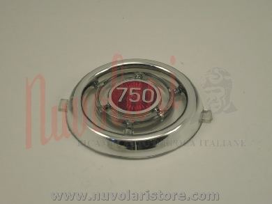 FREGIO CENTRALE IN PLASTICA / PLASTIC CENTRAL LOGO FIAT 750 VIGNALE SPIDER