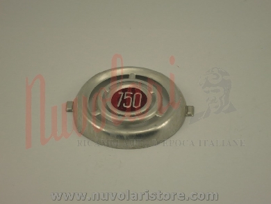 FREGIO CENTRALE IN ALLUMINIO / ALUMINUM CENTRAL LOGO FIAT 750 VIGNALE SPIDER