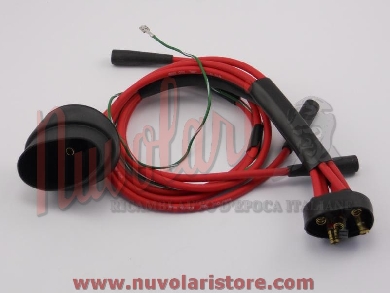 SERIE CAVI CANDELE ROSSI LUNGO SILICONE GT JUNIOR 1300  / RED LONG SPARK PLUGS CABLES GT JUNIOR 1300