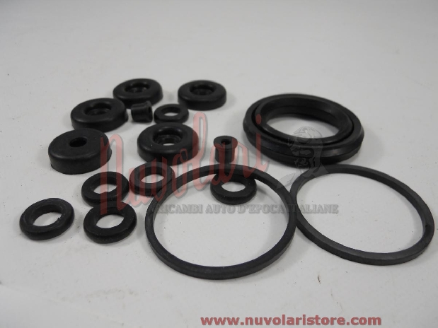 SERIE GOMMINI FRENI COMPLETA FIAT 1100 R / COMPLETE BRAKE RUBBER SERIES FIAT 1100 R-1