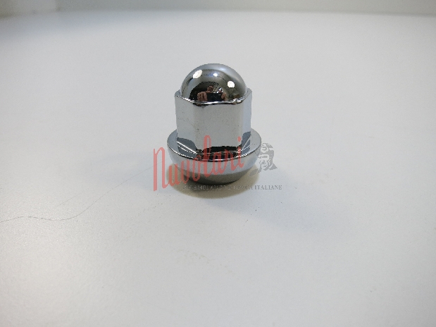 DADO CIECO CROMATO PER CERCHIO IN LEGA LANCIA FULVIA HF 1600 1°S, / CHROME BLIND NUT FOR ALLOY WHEEL