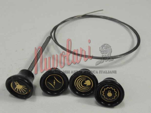 SERIE PULSANTI CRUSCOTTO COLOR ORO (4 PZ.) ALFA ROMEO GIULIETTA / DASHBOARD BUTTONS SERIES GOLD COLOR (4 PCS)