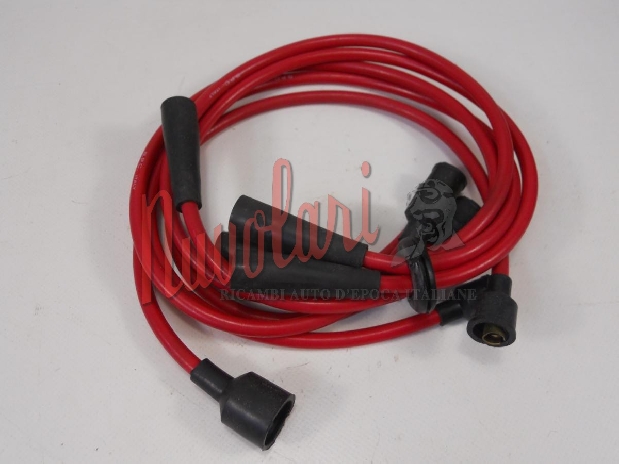 SERIE CAVI CANDELE ROSSI FIAT 1500 C / RED SPARK PLUGS CABLES 
