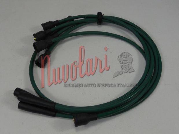 SERIE CAVI CANDELE VERDI FIAT 1500 C / GREEN SPARK PLUGS CABLES -1