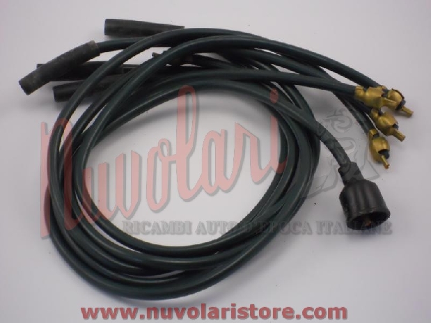 SERIE CAVI CANDELE VERDI FIAT 600 / SPARK PLUGS CABLES 