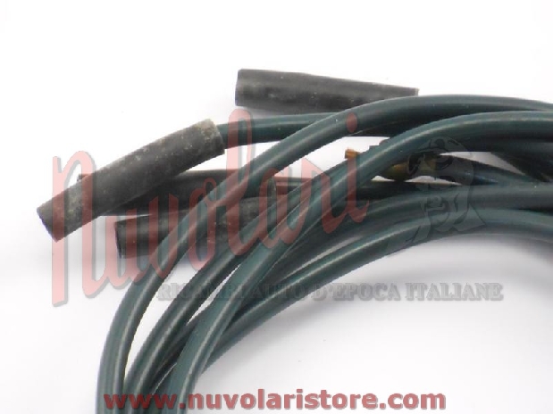 SERIE CAVI CANDELE VERDI FIAT 600 / SPARK PLUGS CABLES -1