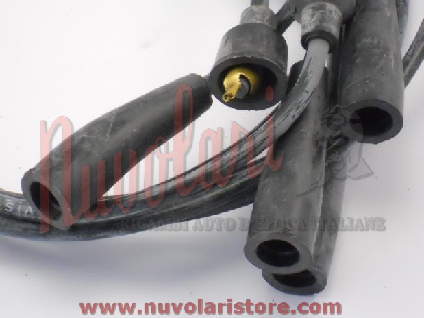 SERIE CAVI CANDELE VERDI FIAT 850 / SPARK PLUGS CABLES -1