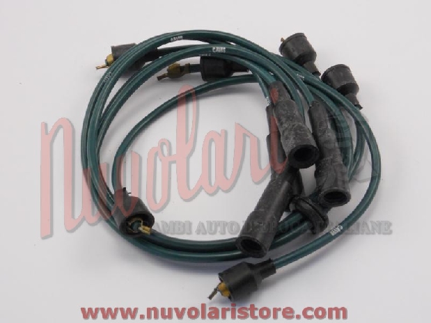SERIE CAVI CANDELE VERDI FIAT 125 / SPARK PLUGS CABLES 